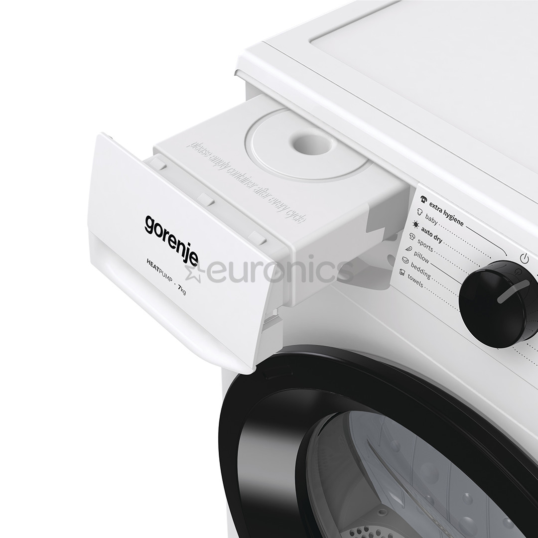 Gorenje, heat pump, 7 kg, depth 51 cm - Clothes dryer