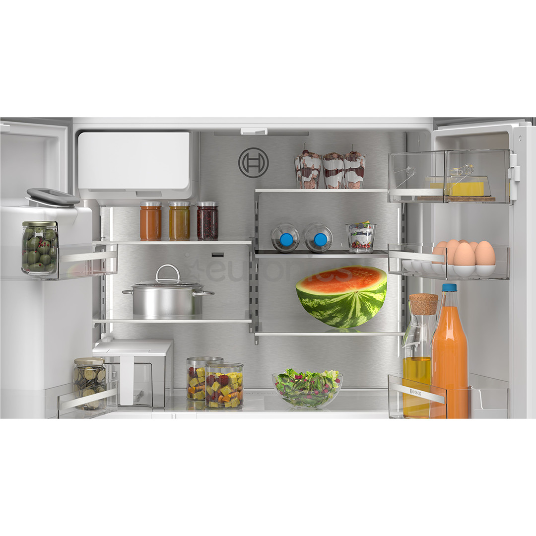 Bosch Series 6, French Door, 574 L, height 183 cm, stainless steel - SBS Refrigerator
