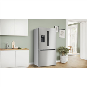 Bosch Series 6, French Door, 574 L, height 183 cm, stainless steel - SBS Refrigerator
