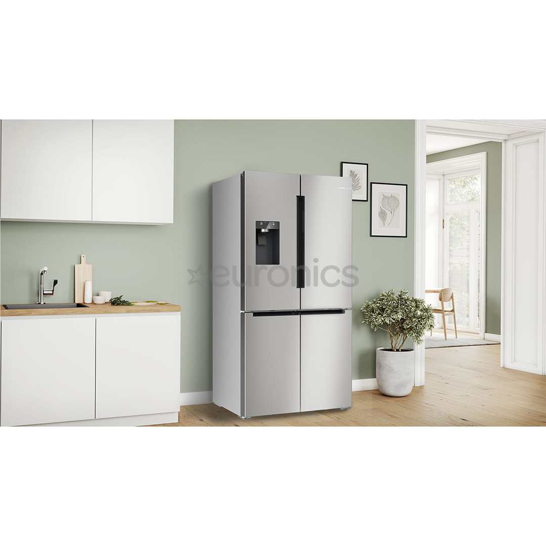 Bosch Series 6, French Door, 574 L, height 183 cm, stainless steel - SBS Refrigerator