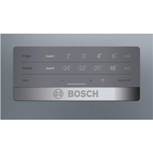 Bosch, Seeria 4, NoFrost, 279 L, kõrgus 203 cm, roostevaba teras - Külmik