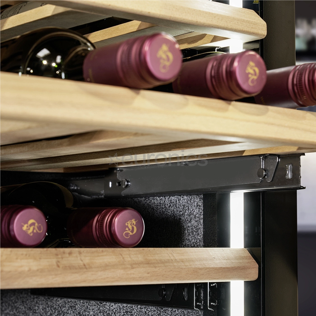 Caso WineDeluxe WD 60, 60 pudelit, kõrgus 124 cm, must - Integreeritav veinikülmik