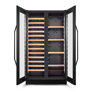 Caso WineChef Duo 122, 122 pudelit, kõrgus 176 cm, must - Veinikülmik