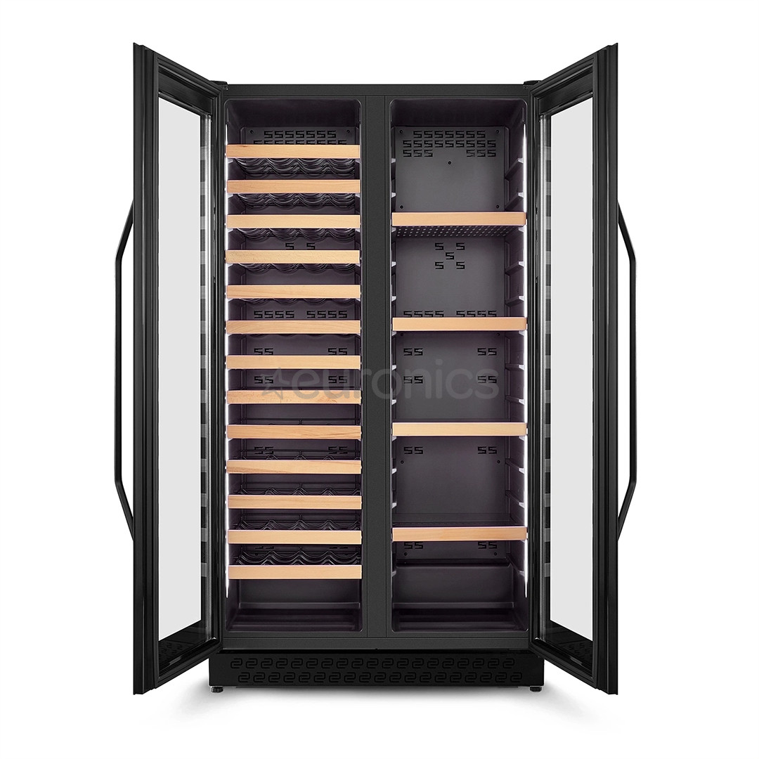 Caso WineChef Duo 122, 122 pudelit, kõrgus 176 cm, must - Veinikülmik