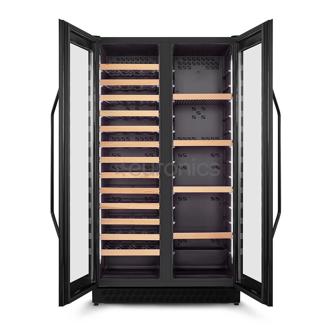 Caso WineChef Duo 122, 122 pudelit, kõrgus 176 cm, must - Veinikülmik