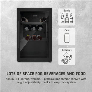 Caso BBQ Cooler S-R, 63 L, height 68 cm, black - BBQ cooler