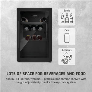 Caso BBQ Cooler S-R, 63 L, height 68 cm, black - BBQ cooler