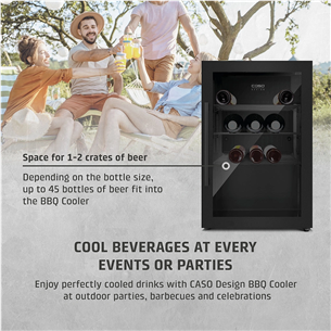 Caso BBQ Cooler S-R, 63 L, height 68 cm, black - BBQ cooler