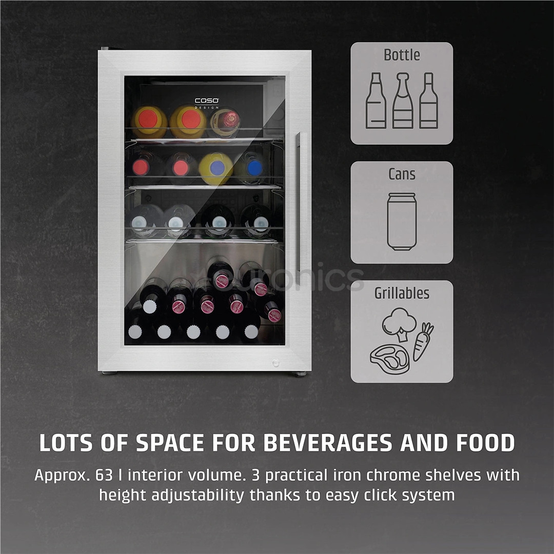 Caso BBQ Cooler S-L, 63 L, height 68 cm, stainless steel - BBQ cooler