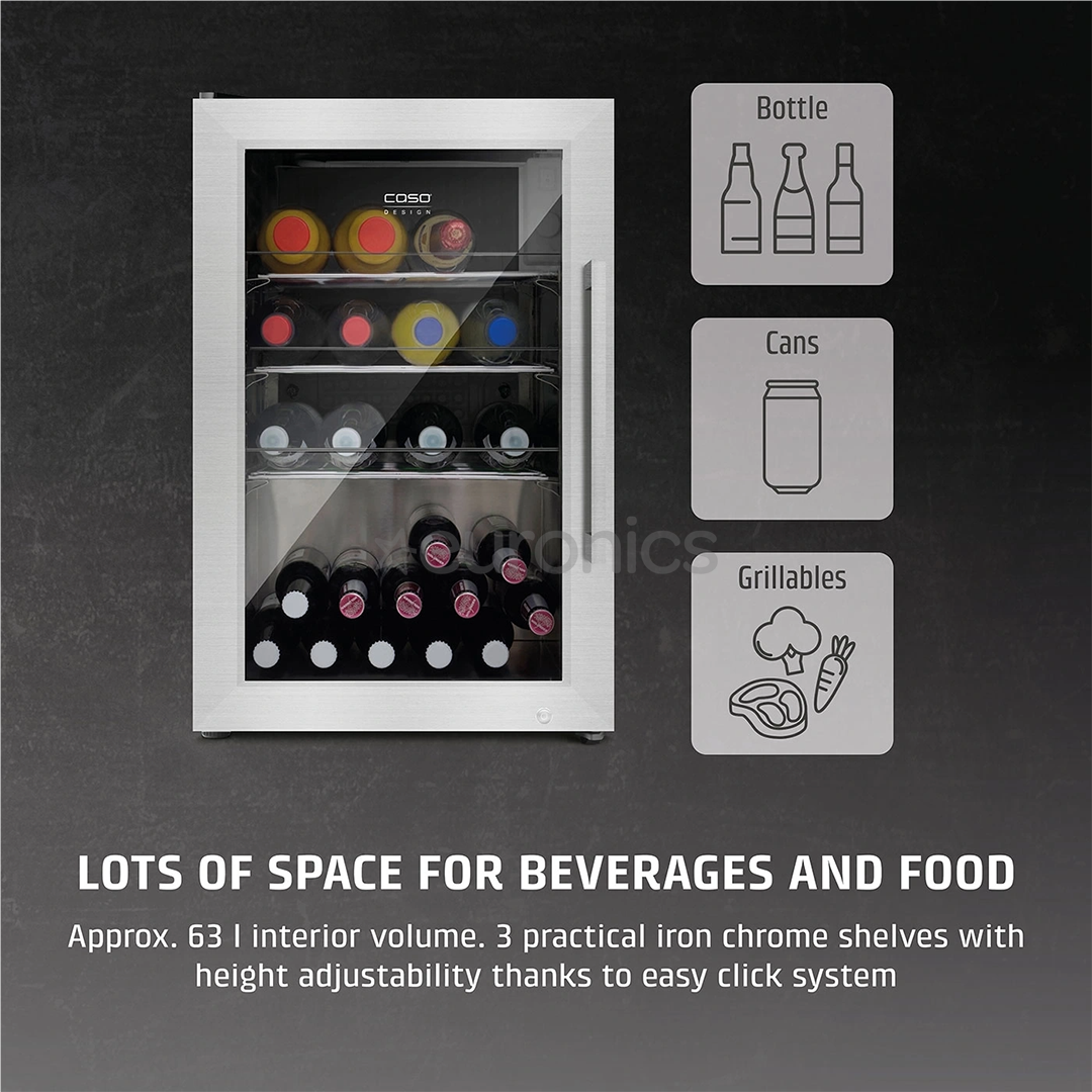 Caso BBQ Cooler S-L, 63 L, kõrgus 68 cm, roostevaba teras - Jahuti