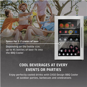 Caso BBQ Cooler S-L, 63 L, height 68 cm, stainless steel - BBQ cooler