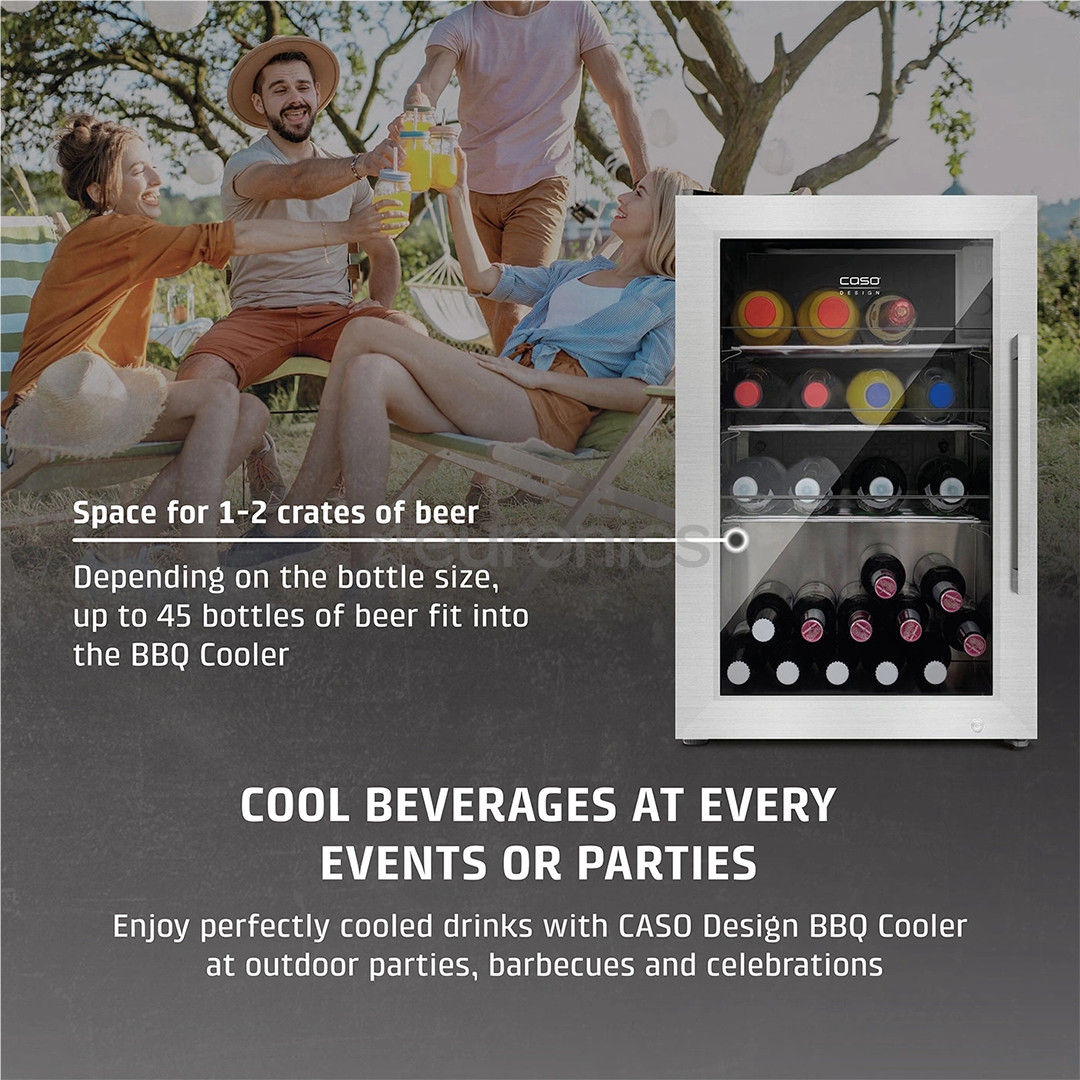 Caso BBQ Cooler S-L, 63 L, height 68 cm, stainless steel - BBQ cooler