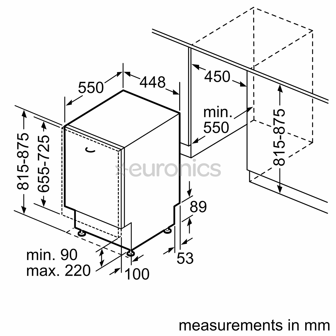 Bosch, Seeria 4, 10 nõudekomplekti - Integreeritav nõudepesumasin