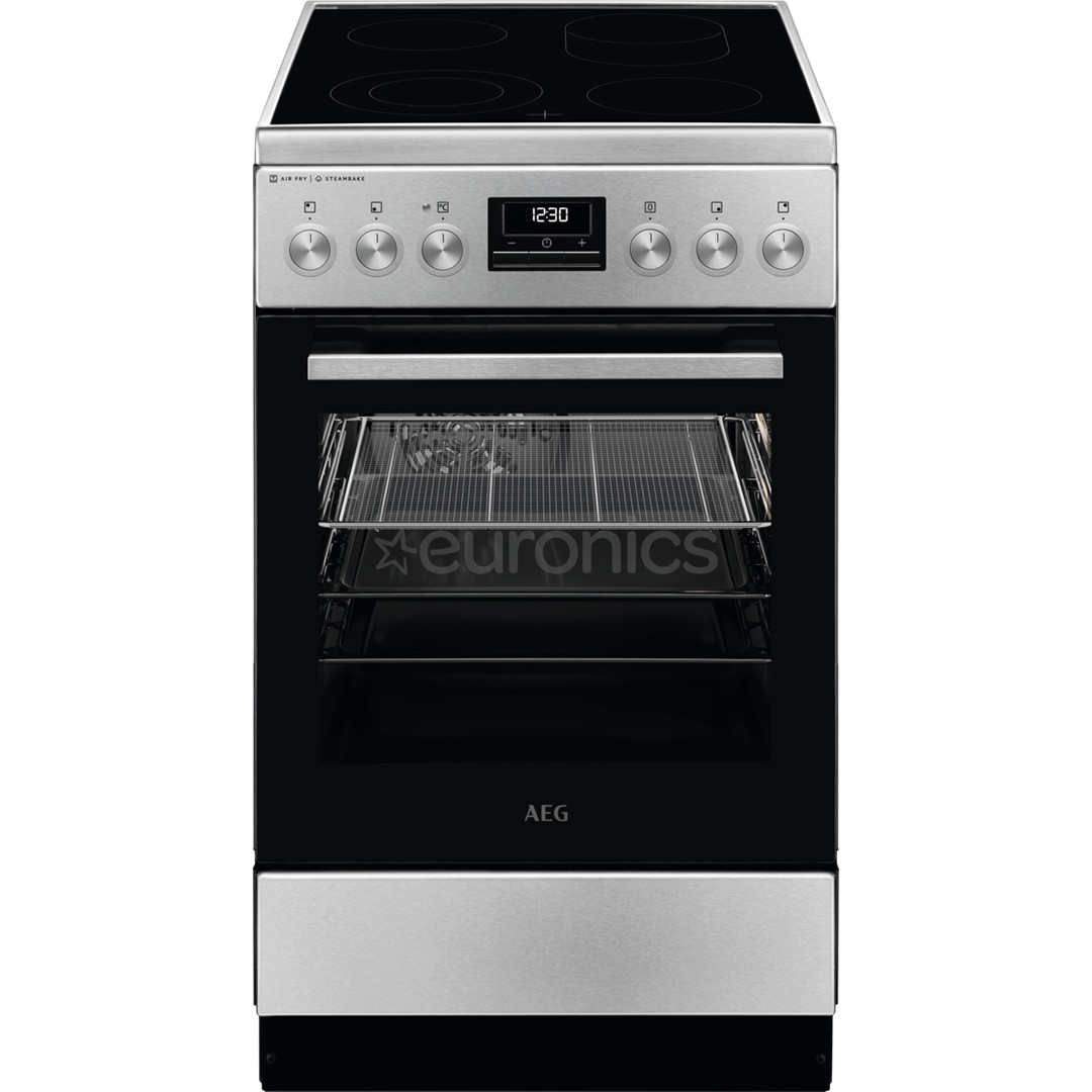 AEG SteamBake, 58 L, laius 50 cm, roostevaba teras - Keraamiline pliit