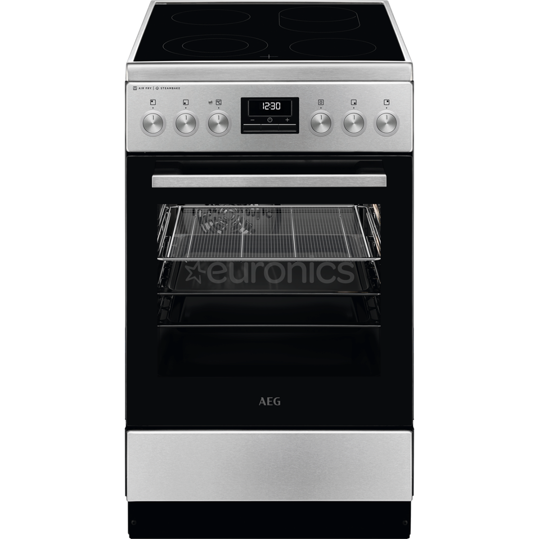 AEG SteamBake, 58 L, width 50 cm, stainelss steel - Ceramic cooker
