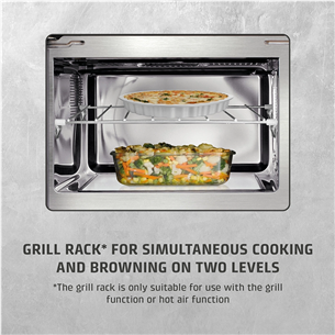 Caso MG 20 Ceramic menu, 800 W, stainless steel/black - Microwave oven with grill