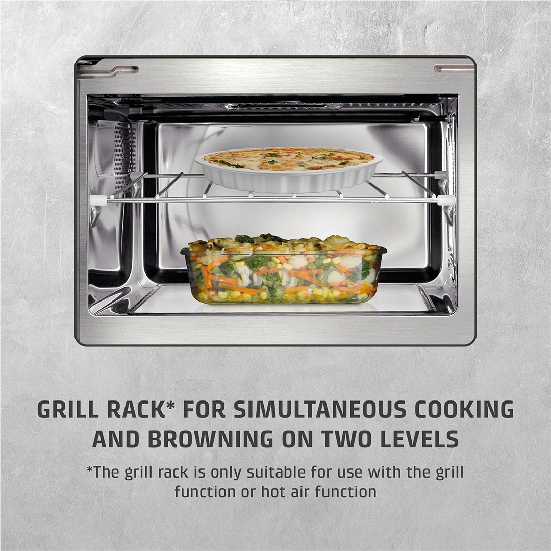 Caso MG 20 Ceramic menu, 800 W, stainless steel/black - Microwave oven with grill