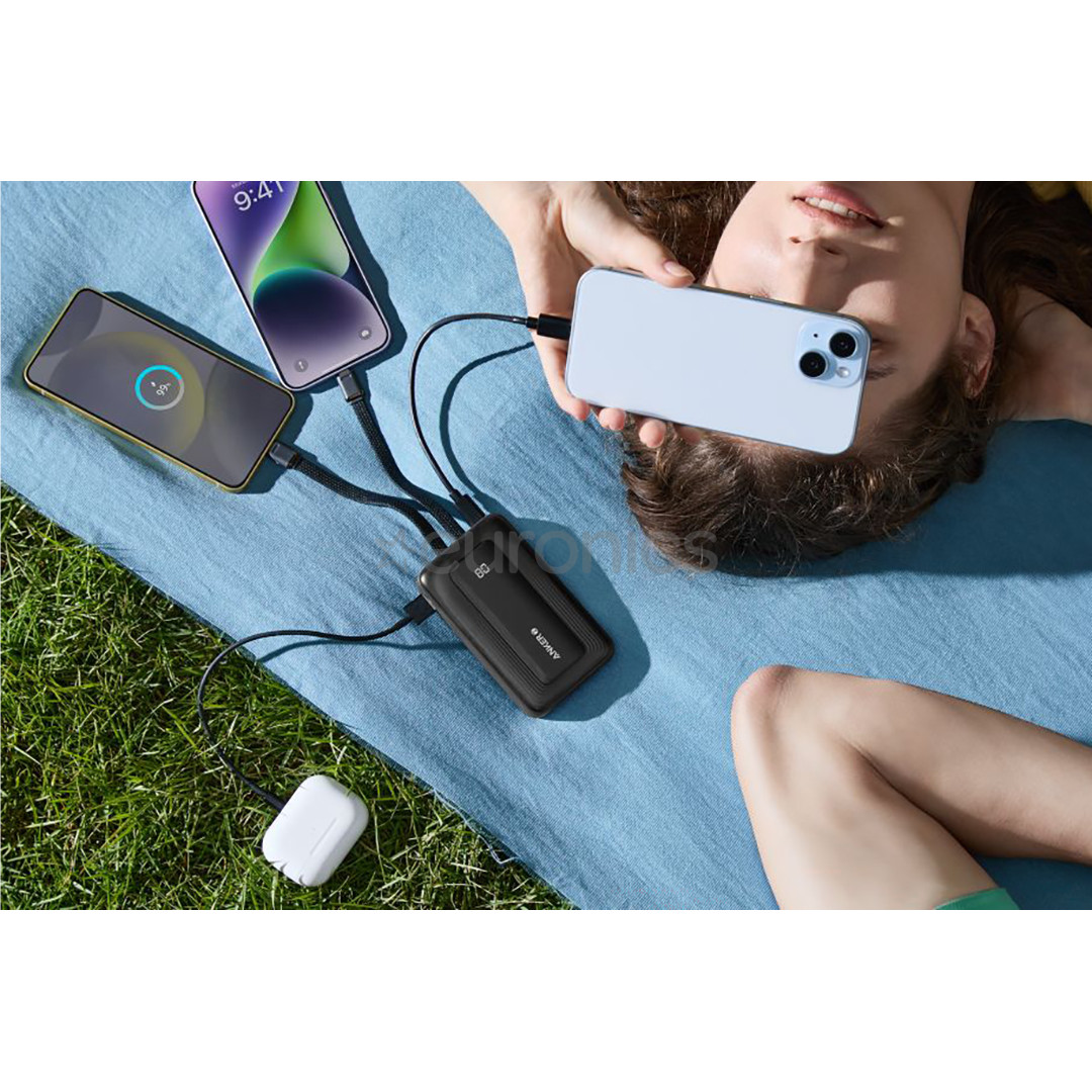 Anker Zolo Power Bank, 30 W, 10000 mAh, glossy light black - Power bank