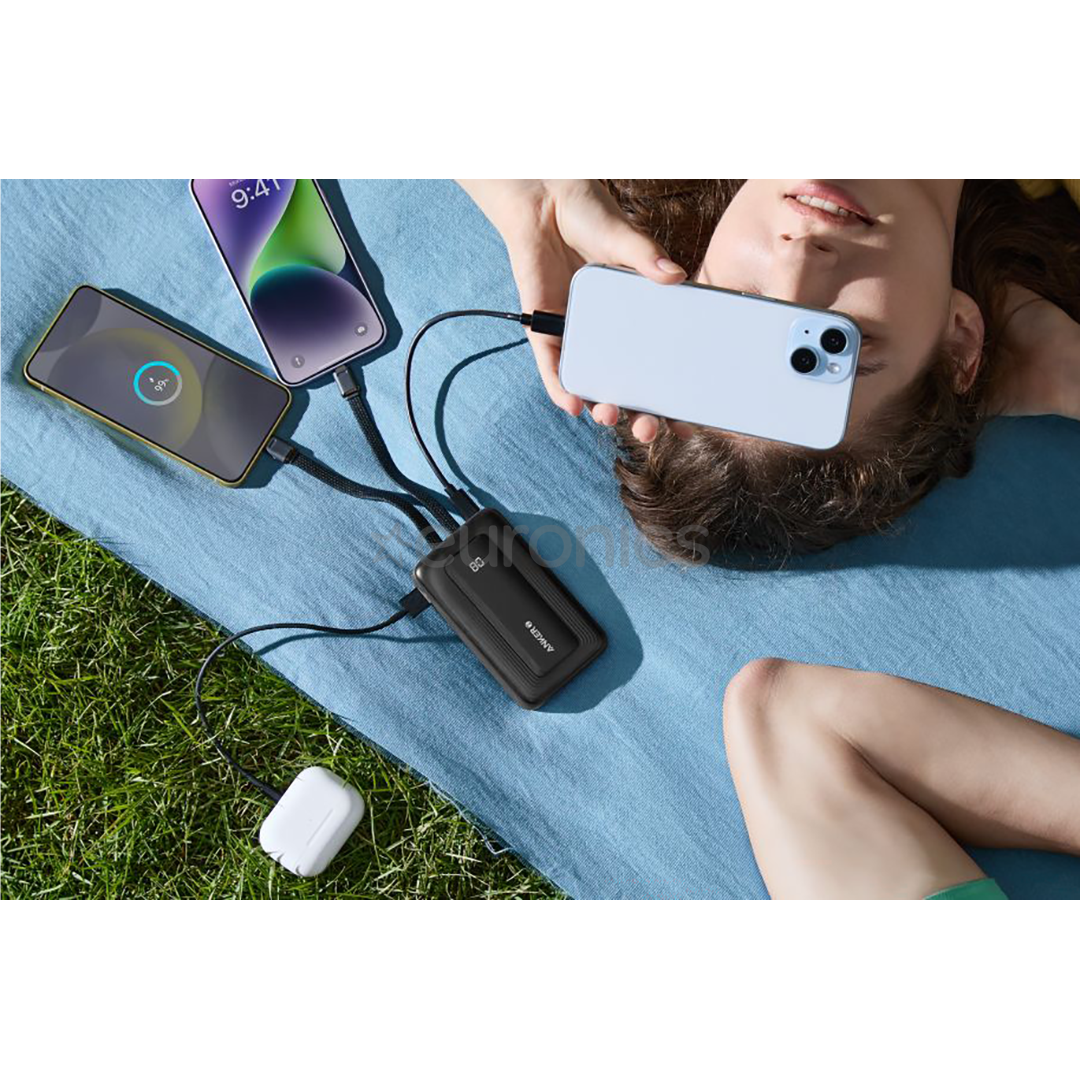 Anker Zolo Power Bank, 30 W, 10000 mAh, glossy light black - Power bank