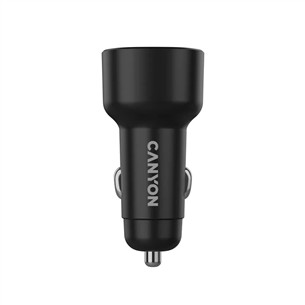 Canyon OnDrive 48, USB-A, USB-C, 48 W, must - Autolaadija