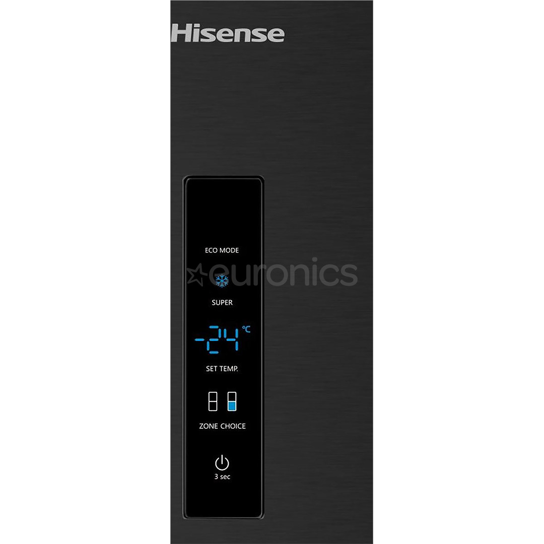 Hisense, NoFrost, 495 L, 200 cm, must - Külmik