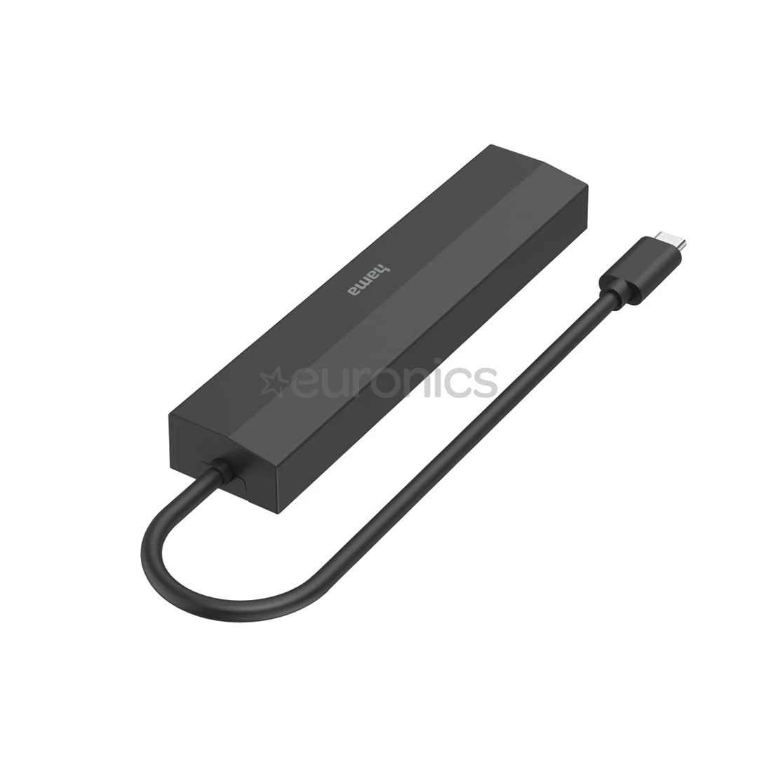 Hama USB-C Hub, 3x USB-A 3.2 Gen 1, USB-C, HDMI, LAN, must - USB jagaja