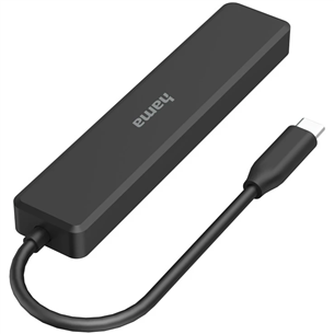 Hama USB-C Hub, 3x USB-A, USB-C, HDMI, must - USB jagaja