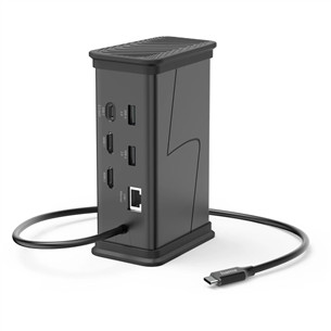 Hama Connect2Office, USB-C, 9 портов, 100 Вт, серый - Док-станция для ноутбука 00200150