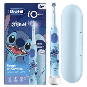 Braun Oral-B iO Kids, Disney, Stitch, голубой - Электрическая зубная щетка + футляр IO.KID.STICH.TC