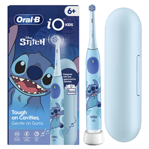 Braun Oral-B iO Kids, Disney, Stitch, sinine - Elektriline hambahari + vutlar IO.KID.STICH.TC