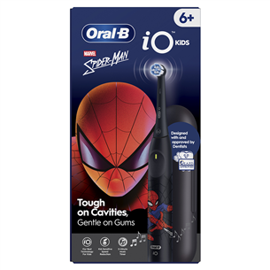 Braun Oral-B iO Kids, Marvel Spiderman, must - Elektriline hambahari + vutlar