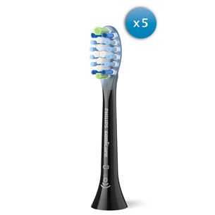Philips Sonicare Premium Plaque Defence, 5 tk, must - Hambaharja otsikud HX9045/88