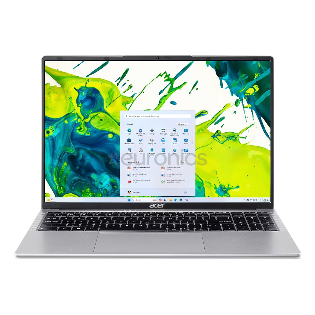 Acer Aspire Lite 16, 16'', WUXGA, Core 5, 16 GB, 512 GB, ENG, light silver - Notebook