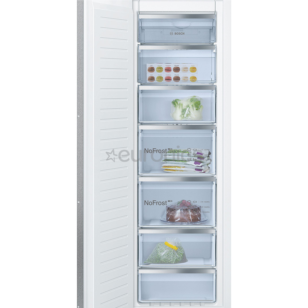Bosch, Series 6, NoFrost, 212 L, height 177 cm - Built-in freezer