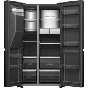 Hisense, NoFrost, 614 L, kõrgus 179 cm, must - SBS-külmik