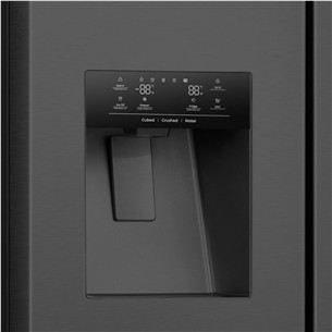 Hisense, NoFrost, 614 L, kõrgus 179 cm, must - SBS-külmik
