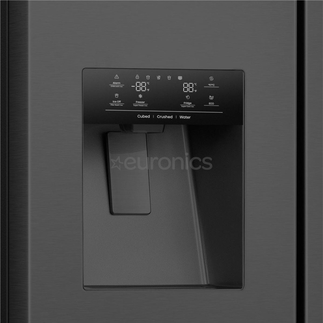 Hisense, NoFrost, 614 L, kõrgus 179 cm, must - SBS-külmik