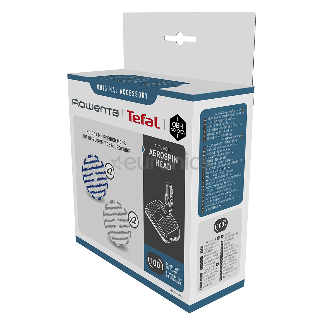 Tefal, X-Force Flex, 4 шт. - Тряпки для беспроводного пылесоса