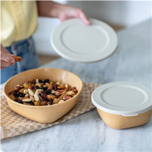 Koziol CONNECT BOX 1.3 L, brown - Box with lid