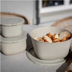 Koziol CONNECT BOX SET STOCKHOLM, 3-osaline, helepruun - Toidukarpide komplekt