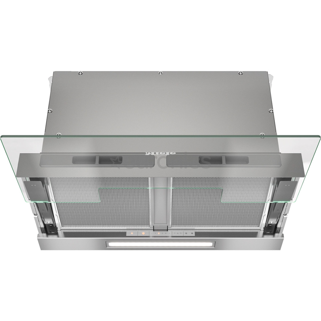 Miele, 600 m³/h, width 56.1 cm, transparent glass - Built-in cooker hood