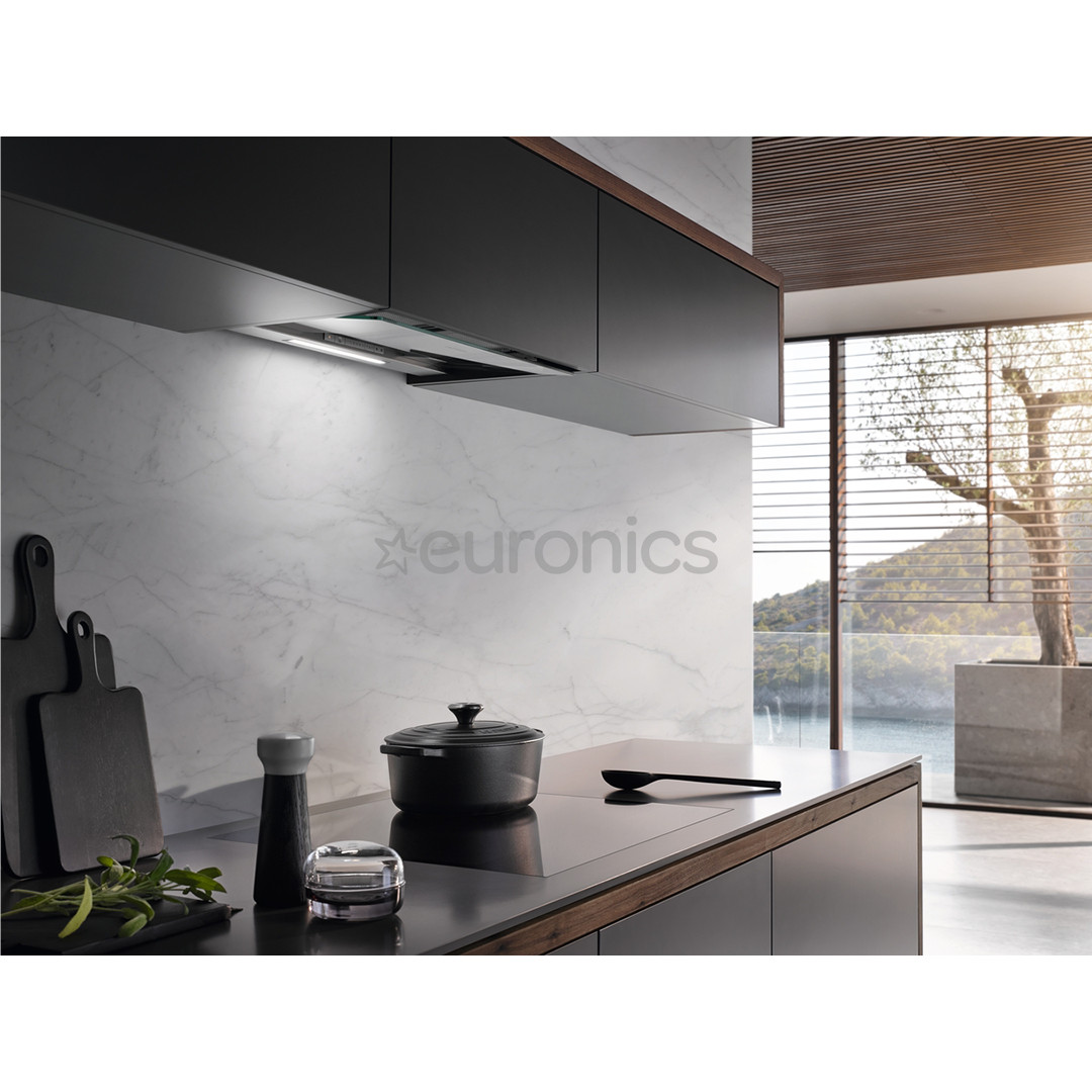 Miele, 600 m³/h, width 56.1 cm, transparent glass - Built-in cooker hood