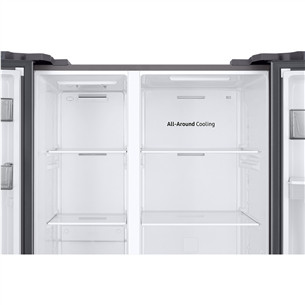 Samsung, NoFrost, 578 л, высота 178 см, серебристый - SBS-холодильник