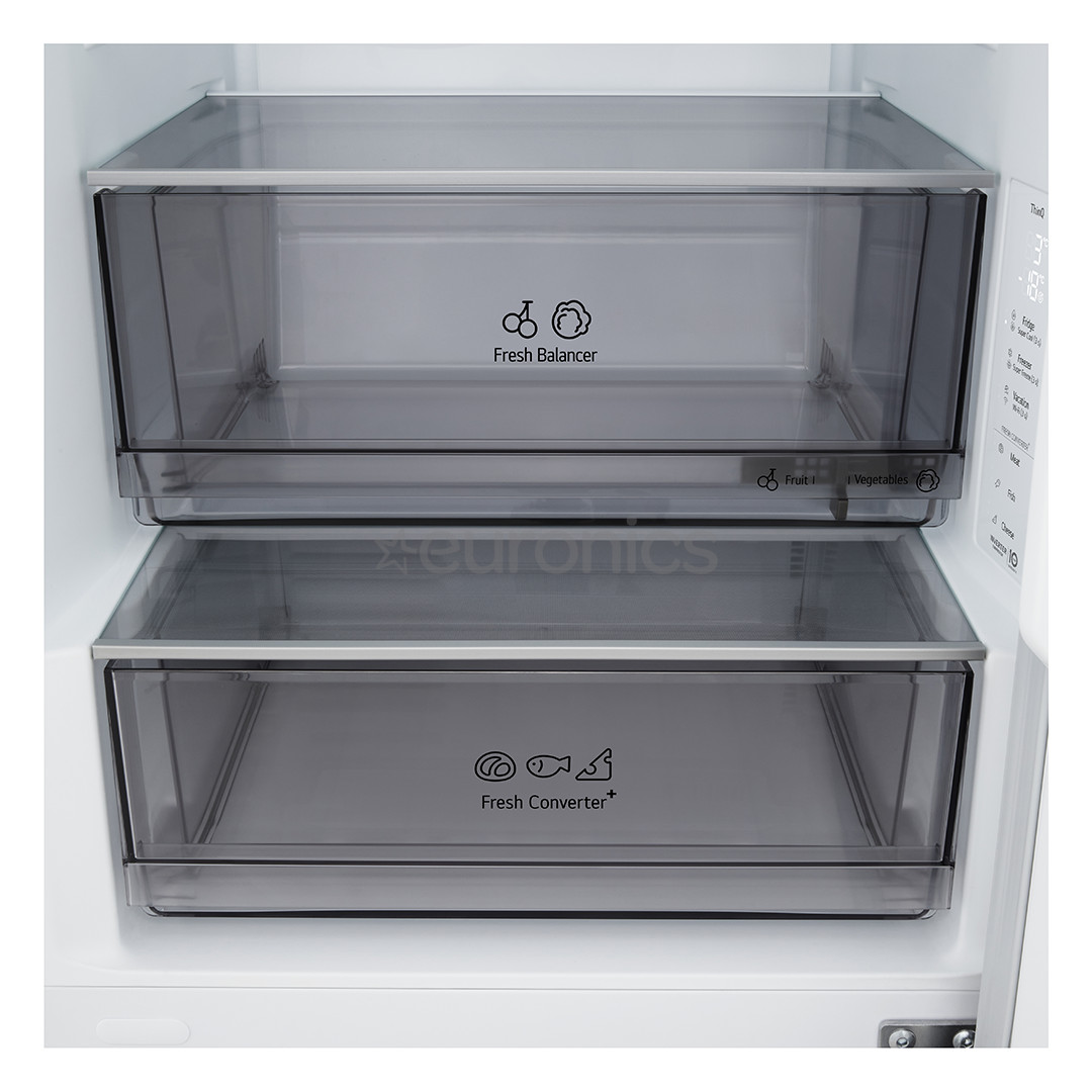 LG, NoFrost, 333 л, высота 186 см, cеребристый - Холодильник