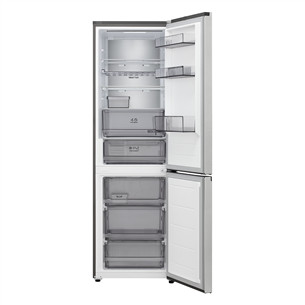 LG, NoFrost, 333 л, высота 186 см, серебристый - Холодильник