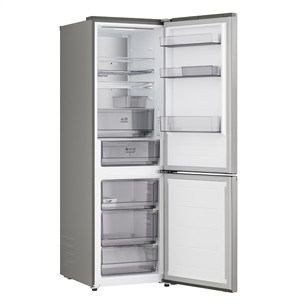 LG, NoFrost, 333 л, высота 186 см, серебристый - Холодильник