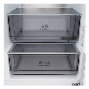 LG, NoFrost, 333 л, высота 186 см, серебристый - Холодильник