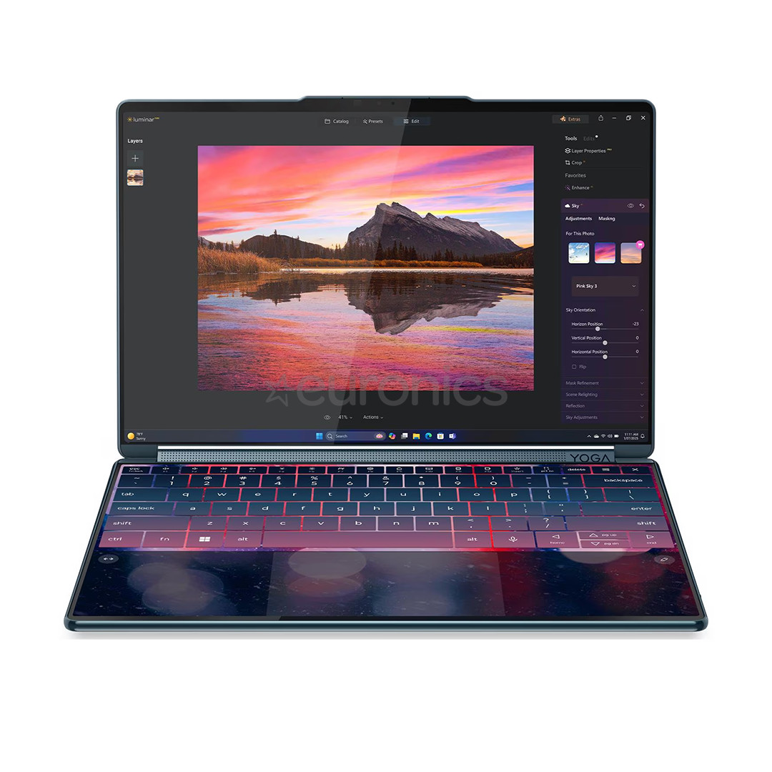 Lenovo Yoga Book 9i Gen 10, 14'', WQXGA+, OLED, 120 Hz, Ultra 7, 32 GB, 1 TB, W11P, ENG, tidal teal - Notebook