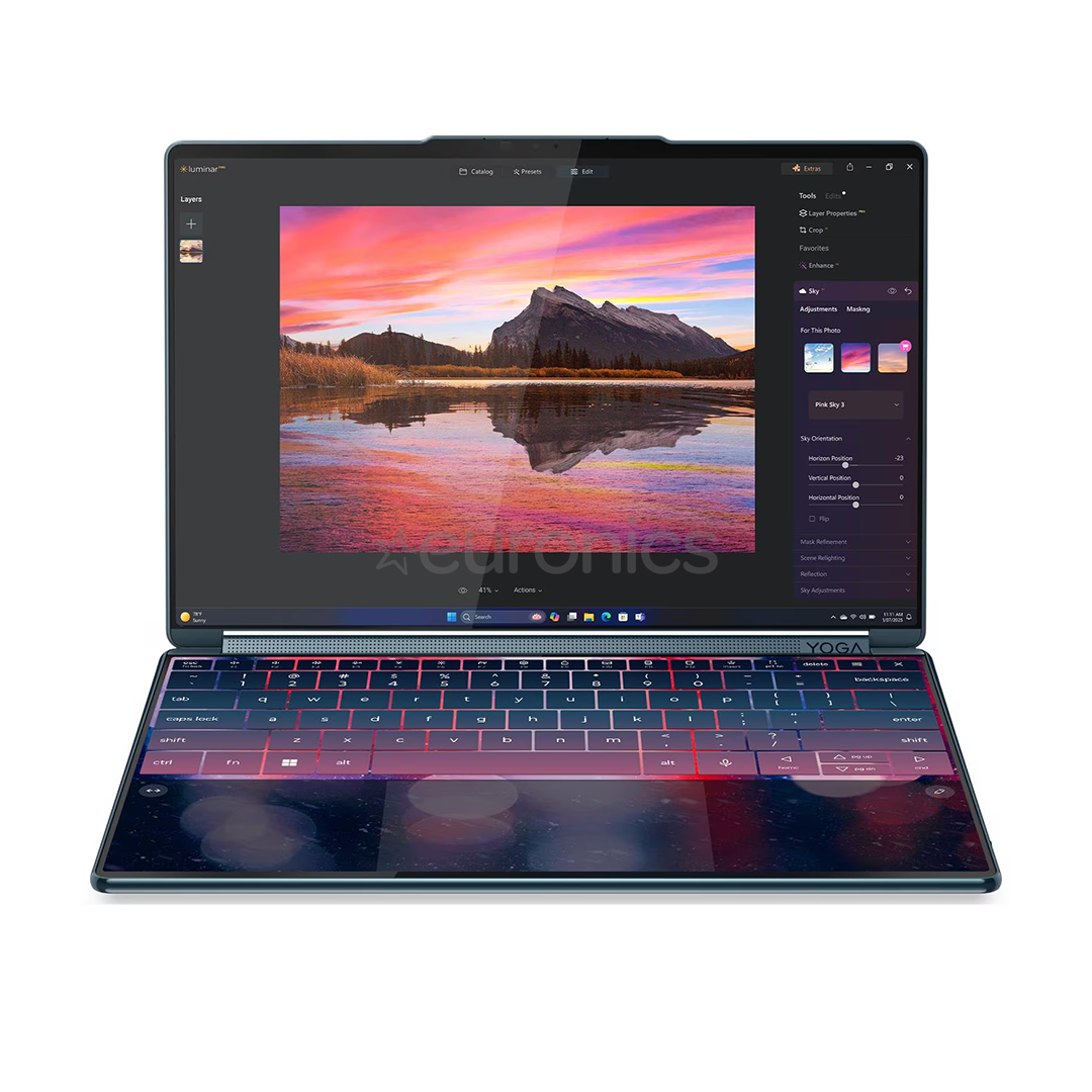 Lenovo Yoga Book 9i Gen 10, 14'', WQXGA+, OLED, 120 Hz, Ultra 7, 32 GB, 1 TB, W11P, ENG, tidal teal - Notebook