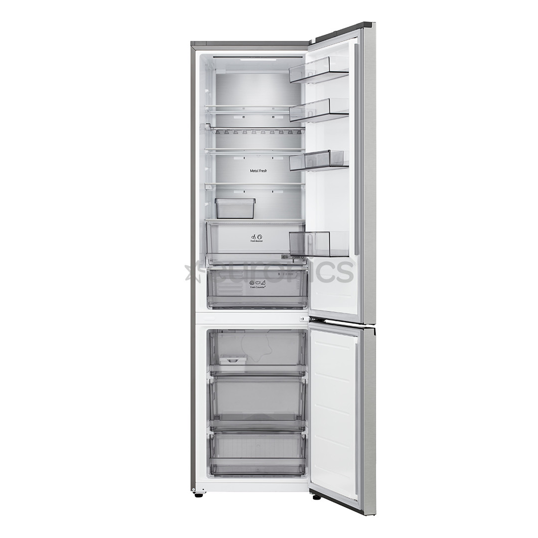 LG, NoFrost, 375 л, высота 203 см, cеребристый - Холодильник